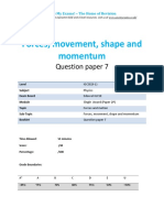 3.7 - Forces Movement Shape and Momentum 2p - Edexcel Igcse Physics QP