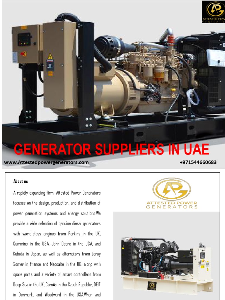 Diesel Generator Suppliers in UAE | PDF