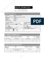 Candidate Information Form - BIL