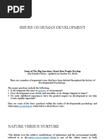 4 Issues On Human Development