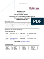 Business A745 Assurance Fall 2022 Course Outline Accounting and Financial Services Management Degroote School of Business Mcmaster University