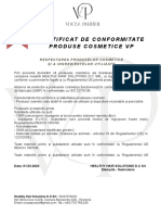 Certificat de Conformitate Produse VP - 2023