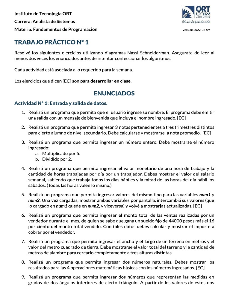 2022C2 Ort Fprog TP1 | PDF