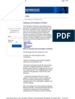 Probability of Default - Basel II Definition