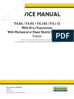 Service Manual: T4.85 / T4.95 / T4.105 / T4.115 With Hi-Lo Transmission With Mechanical or Power Shuttle Transmission