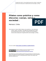 Mariscal, Cintia (2008) - Pilates Como Practica y Como Discurso Cuerpo, Salud y Sociedad