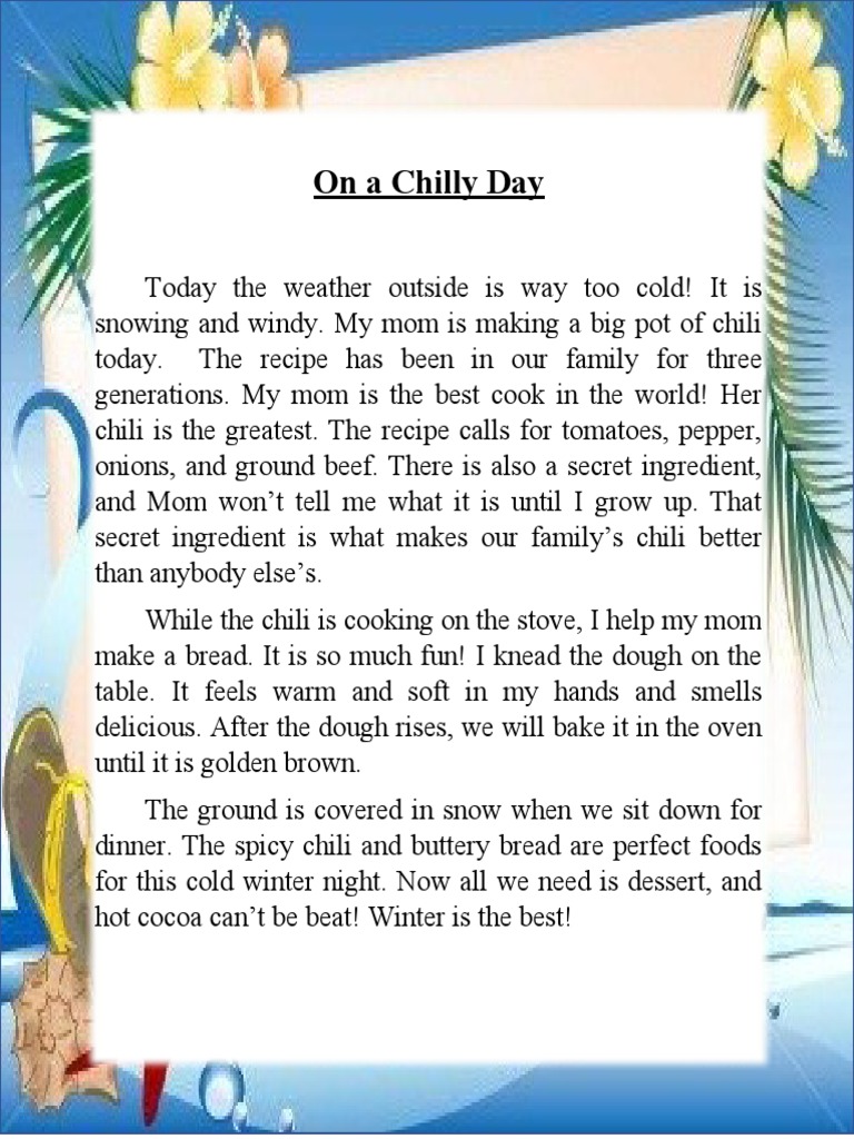 Family Chili Recipe for Cold Days | PDF