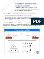 Movimiento Rectilíneo Uniforme MRU