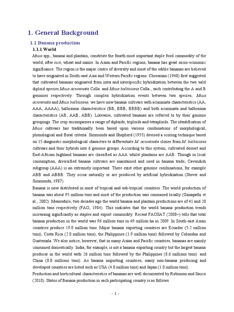 Banana Production PDF Banana Organisms