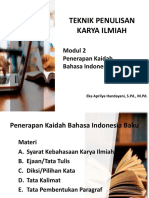 Penerapan Kaidah Bahasa Indonesia Baku