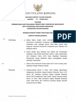 Peraturan Bupati (PERBUP) Kabupaten Tulang Bawang No 58 Tahun 2011