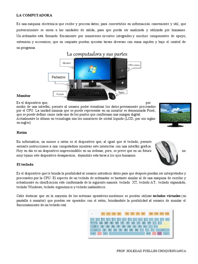 La Computadora y Sus Partes | PDF