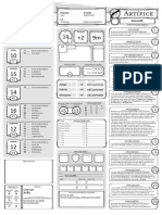 D - D5E ArtíficeCanhoneiro FichaDeClasse Editável UncensoredRPG - PDF Versão 1