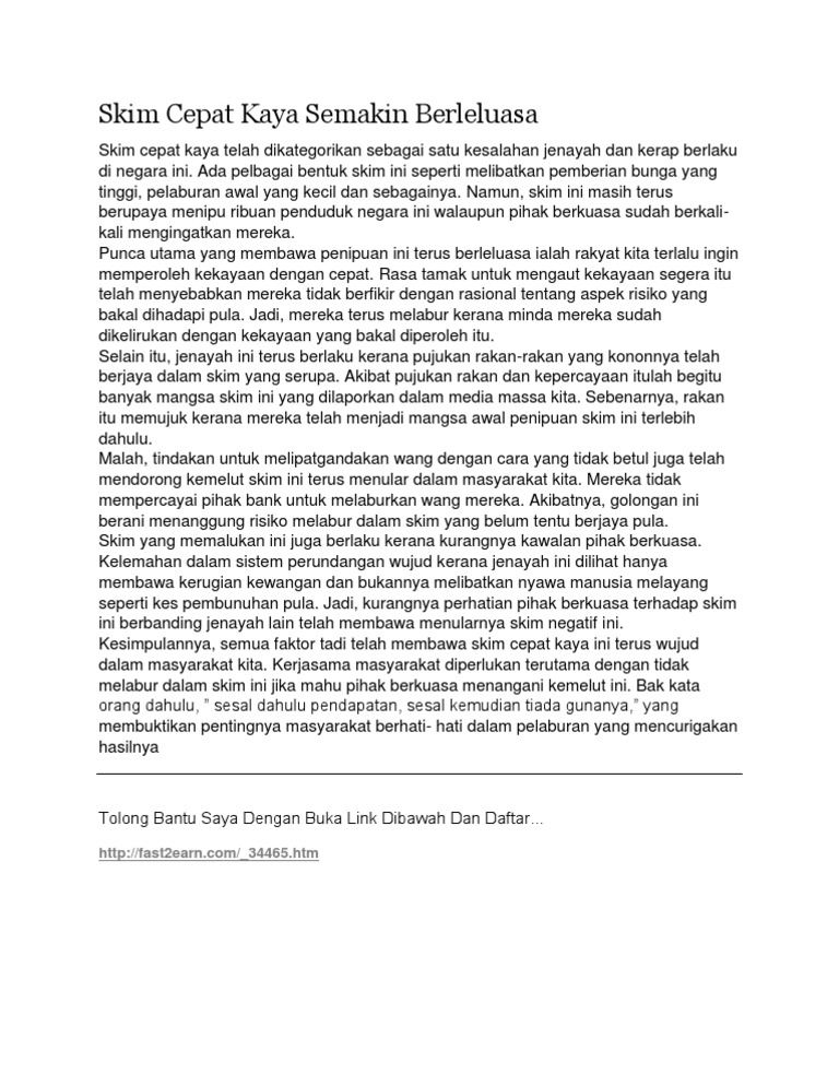 Karangan (Skim Cepat Kaya Semakin Berleluasa) PDF