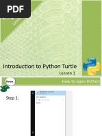 Python Turtle Lesson 1 - Workbook