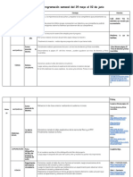 Programacion para 2do - 29 de Mayo Al 2 de Junio