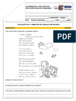 Avaliação de Português 2º Bimestre - Ana