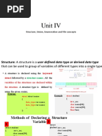 Structure, Union, Enumeration and File Concepts