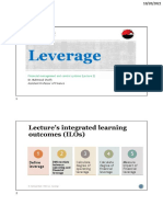 Lec. 2 & 3 Leverage & Capital Struture Notes