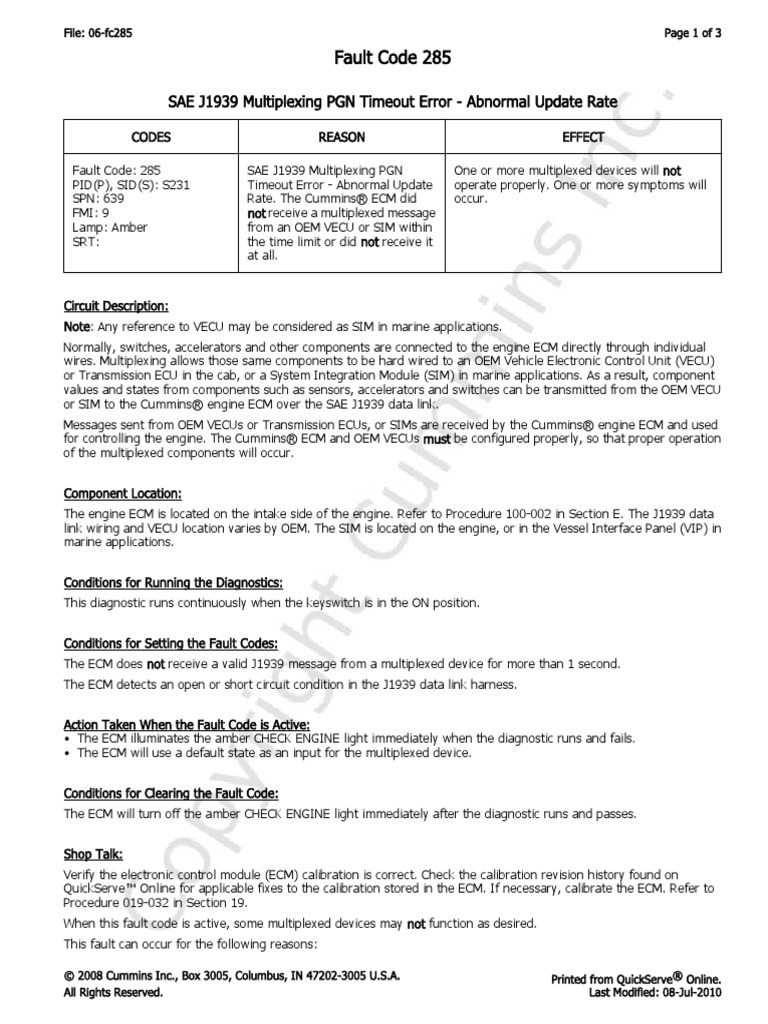 06fc285 SAE J1939 Multiplexing PGN Timeout Error  Abnormal Update