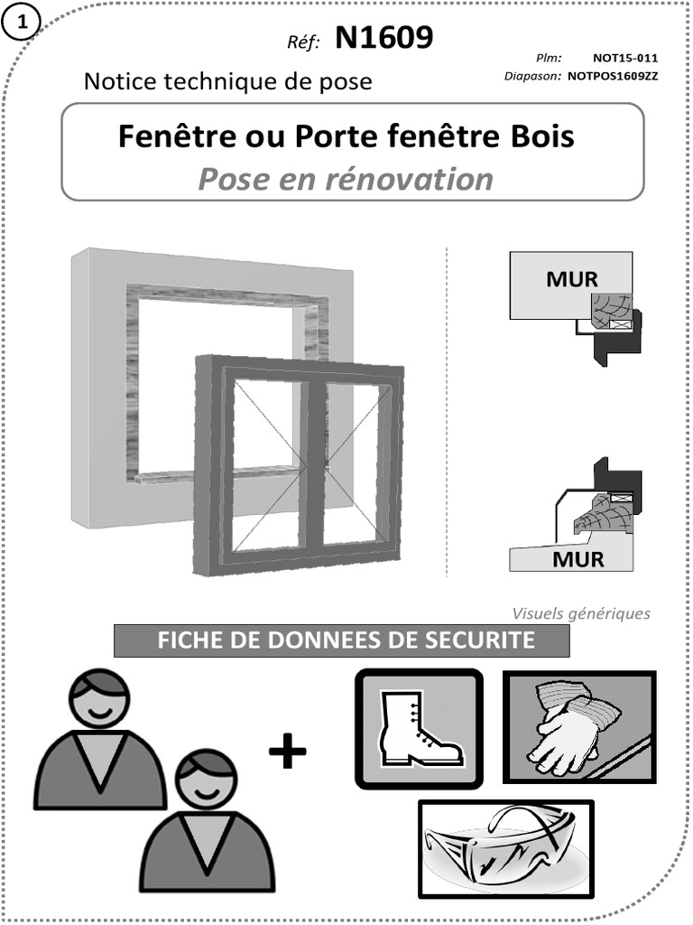 Lapeyre Notice Fenêtre PorteFenêtre BOIS Pose RENOVATION PDF — free download
