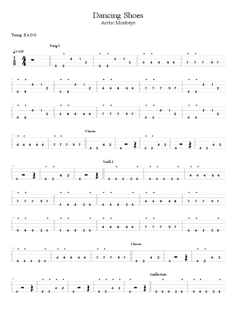 DANCING SHOES Bass PDF
