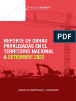Reporte Obras Paralizadas A Setiembre 2022 PDF