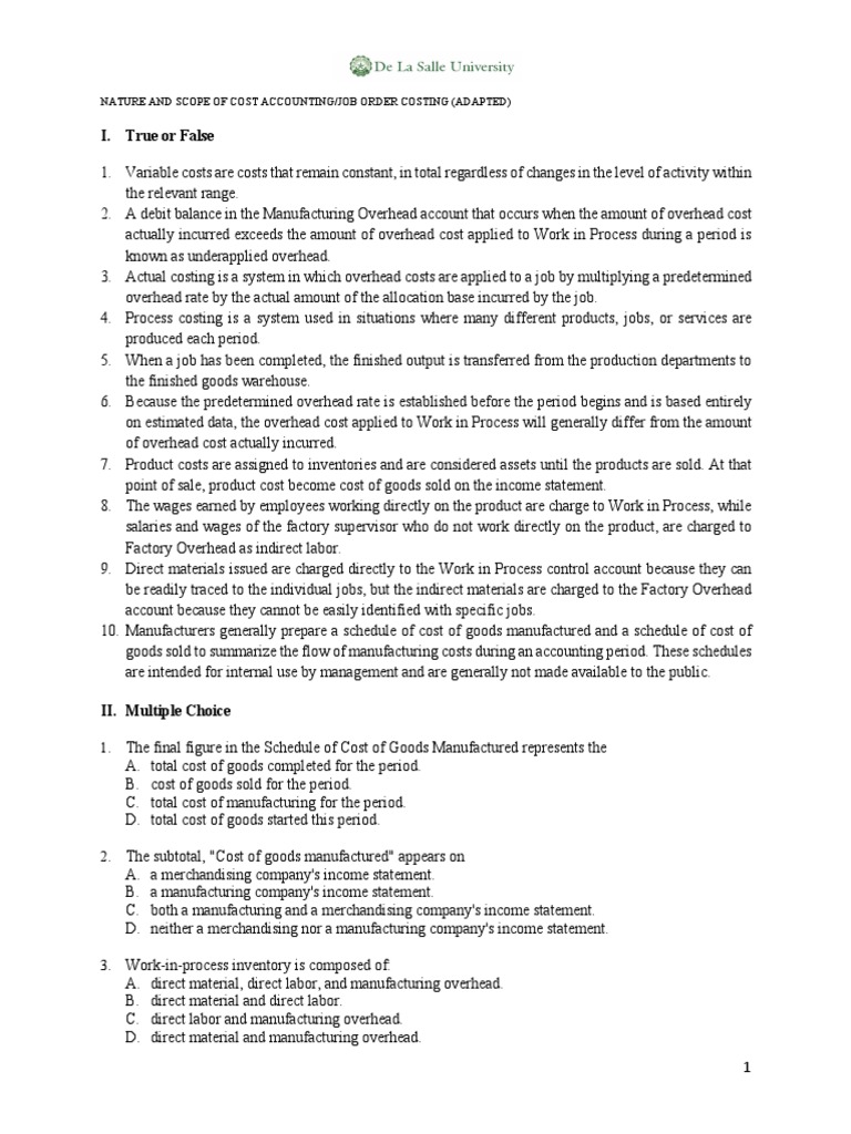 1 - Classroom Exercise | PDF