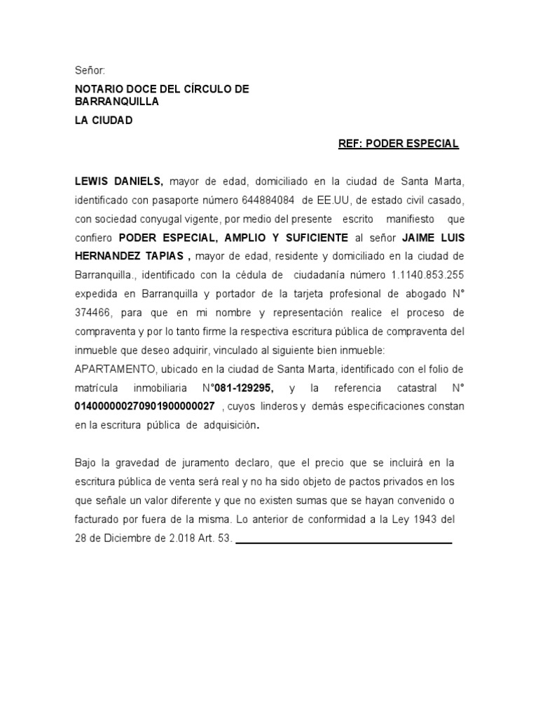 Poder Venta Enviar | PDF