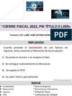 Cierre Fiscal 2022, PM Título Ii Cadefi 20