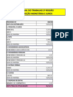 Calculo de Correção Monetárioa de Juros