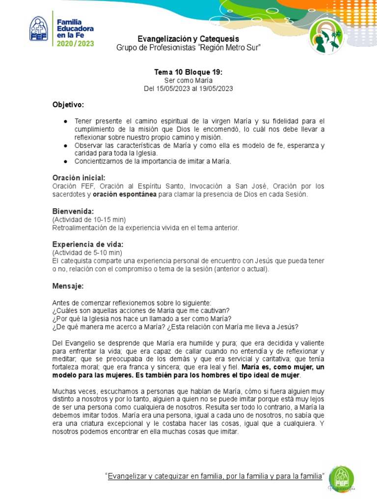 Ser como María: Modelo de fe y caridad | PDF | María, madre de Jesús ...
