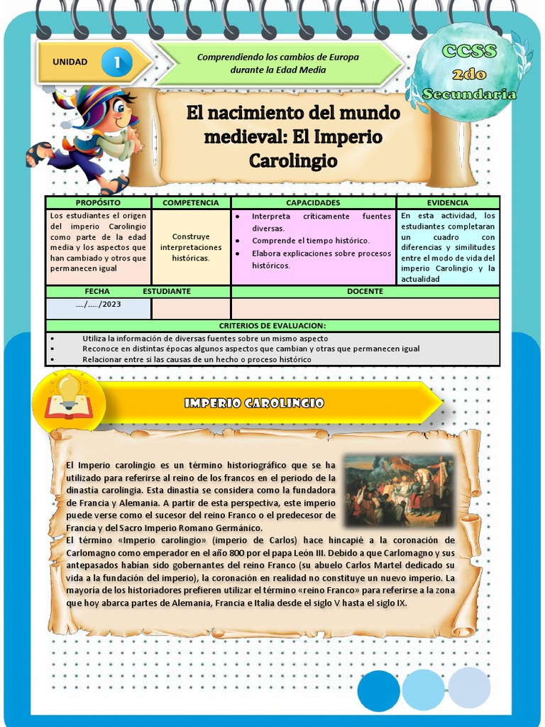 Ficha de Actividad CCSS 2° | PDF | Santo Imperio Romano | Carlomagno