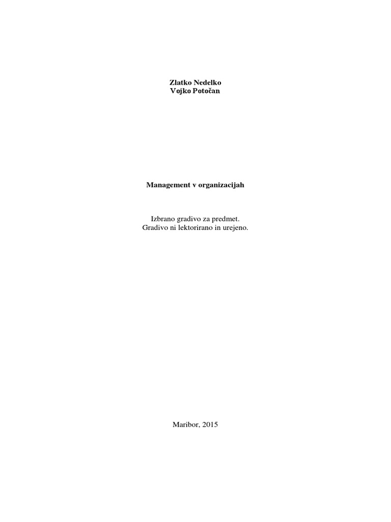 2015 Management Knjiga UNI | PDF