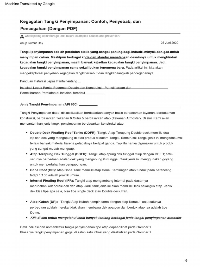 Storage Tank Failure Examples Causes and Prevention With PDF PDF