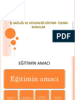 2-İş Sağlığı Ve Güvenliği Eğitimi Teknik Konular