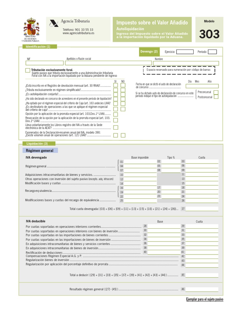 Modelo 303-2018 | PDF | Impuestos | Gobernancia