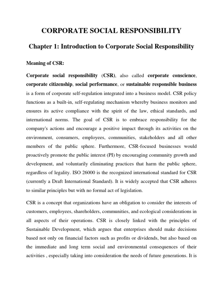 Understanding Corporate Social Responsibility | PDF | Corporate Social ...