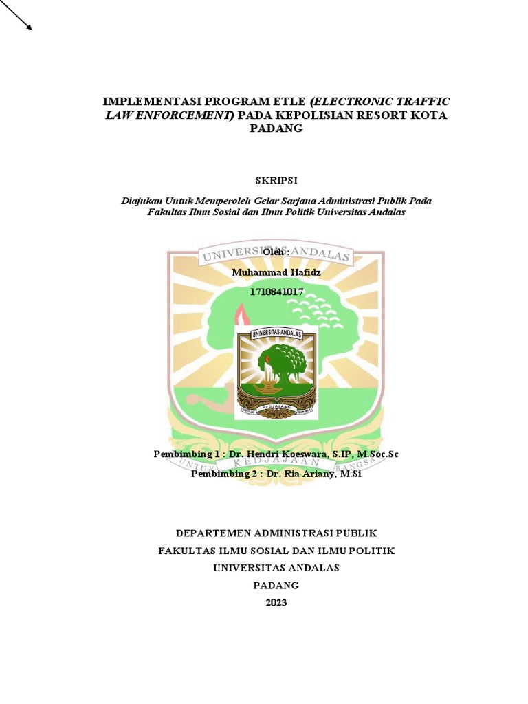 Implementasi ETLE di Polresta Padang | PDF
