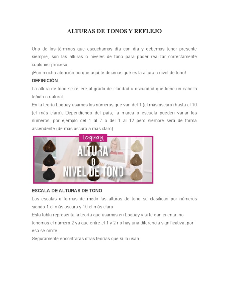 Alturas y Reflejos en Colorimetría | PDF