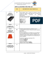 Especificaciones Técnicas