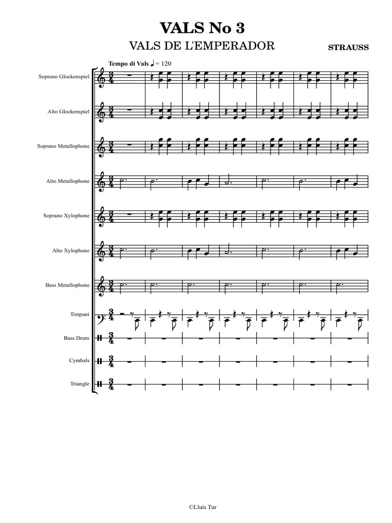 VALS No 3-Partitura y Partes | PDF | Elements Of Music | Music Production