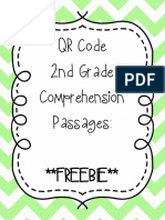 QR Code 2nd Grade Comprehension Passages: FREEBIE