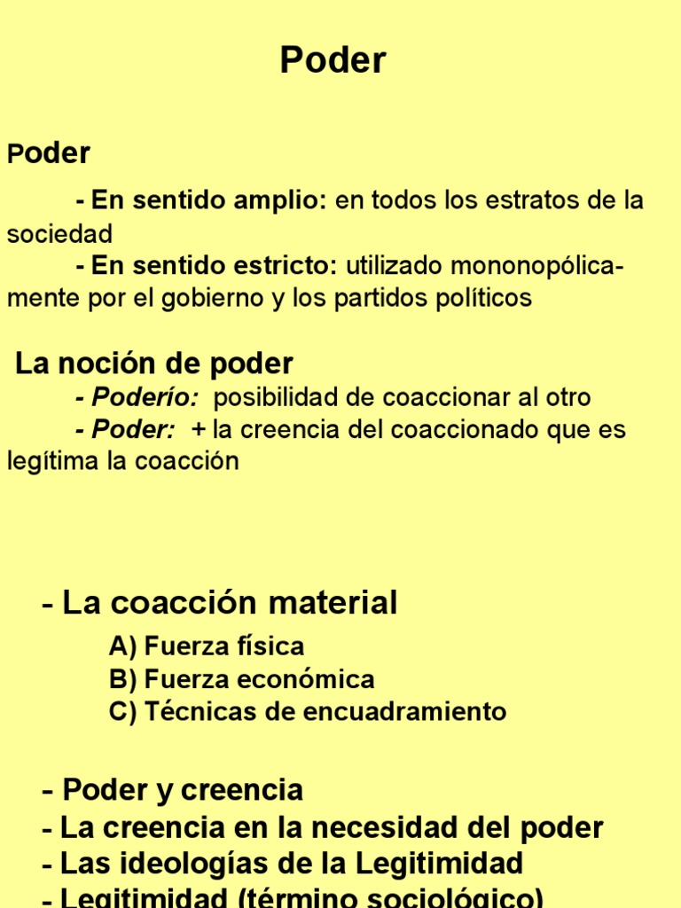 Conceptos Clave del Poder y Estado | PDF