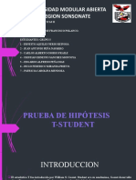 Prueba de Hipótesis T-Student