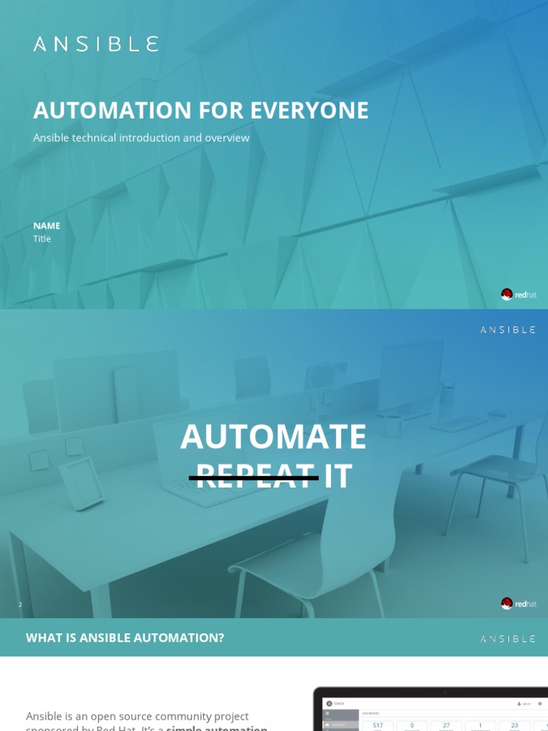Ansible Automation SA Technical Deck Q2FY19 | PDF | Cloud Computing ...