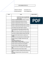 Formato de Programaciones