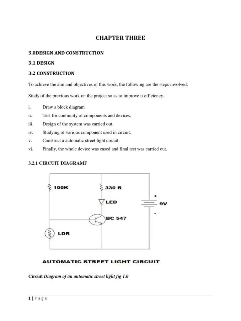 Automatic Street Light Control System | PDF