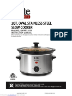 Elite Gourmet Oval Stainless Slow Cooker