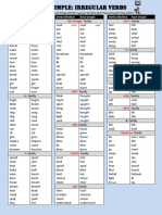 Past Simple - Irregular Verbs - Groups